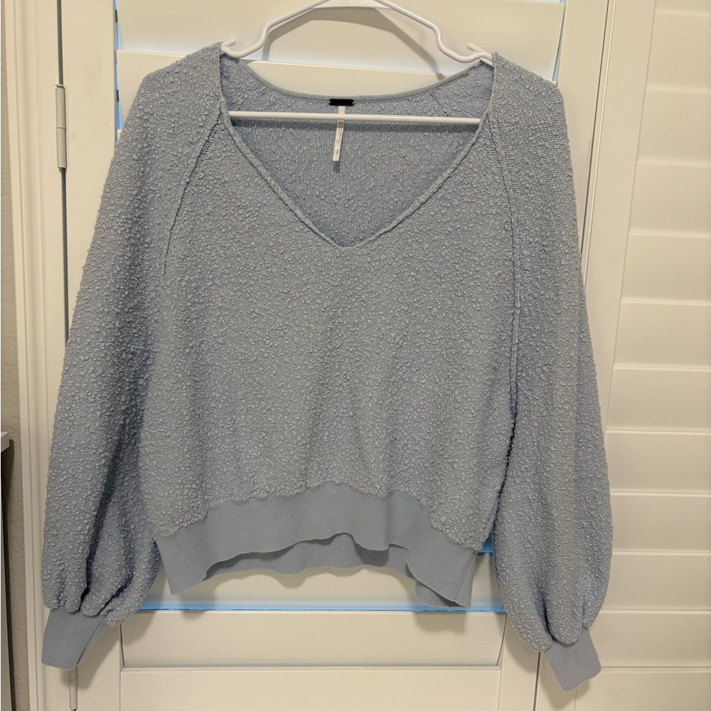 Free People Light Blue Sweater